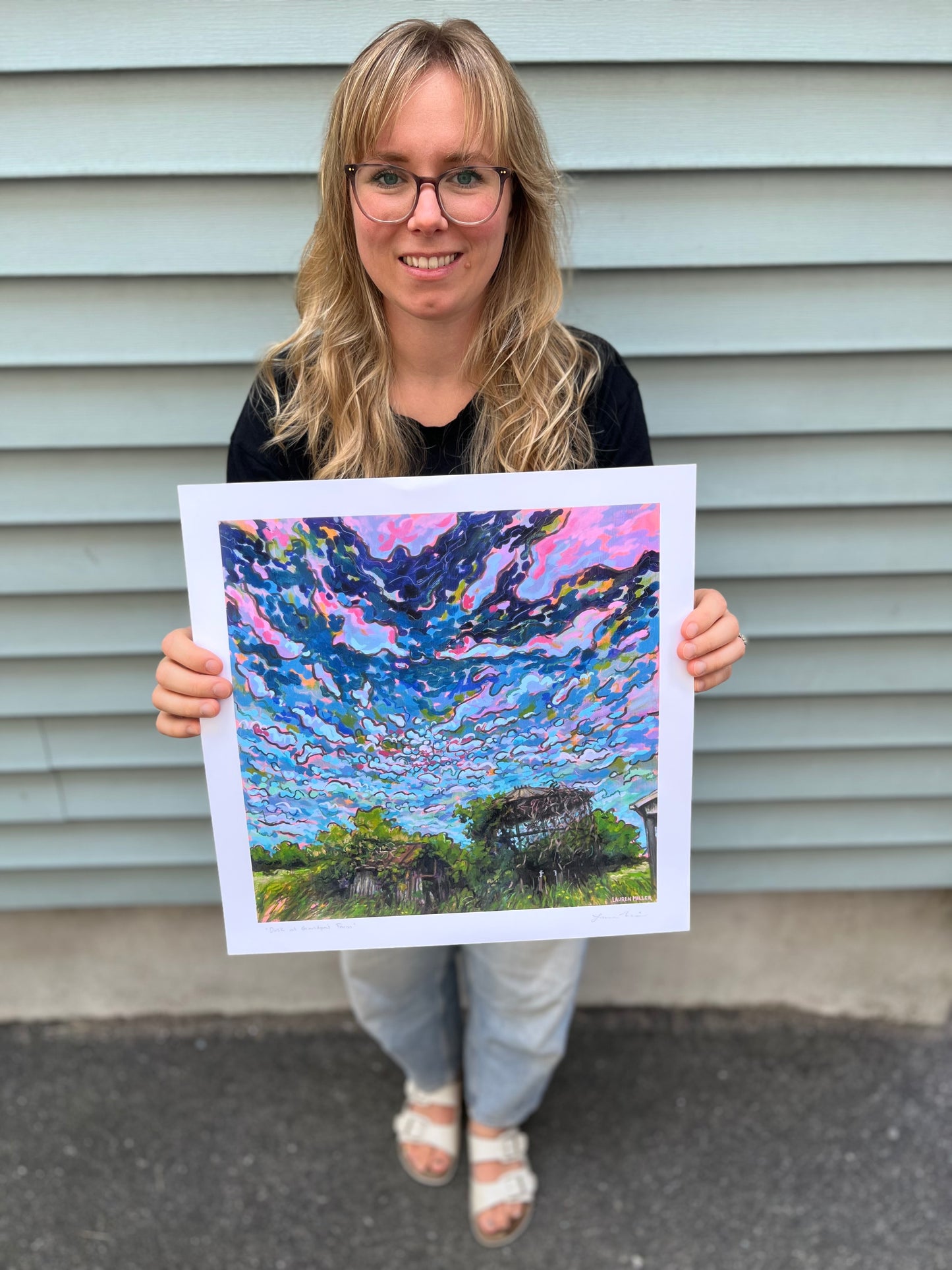 “Dusk at Grandpa's Farm” Paper Print