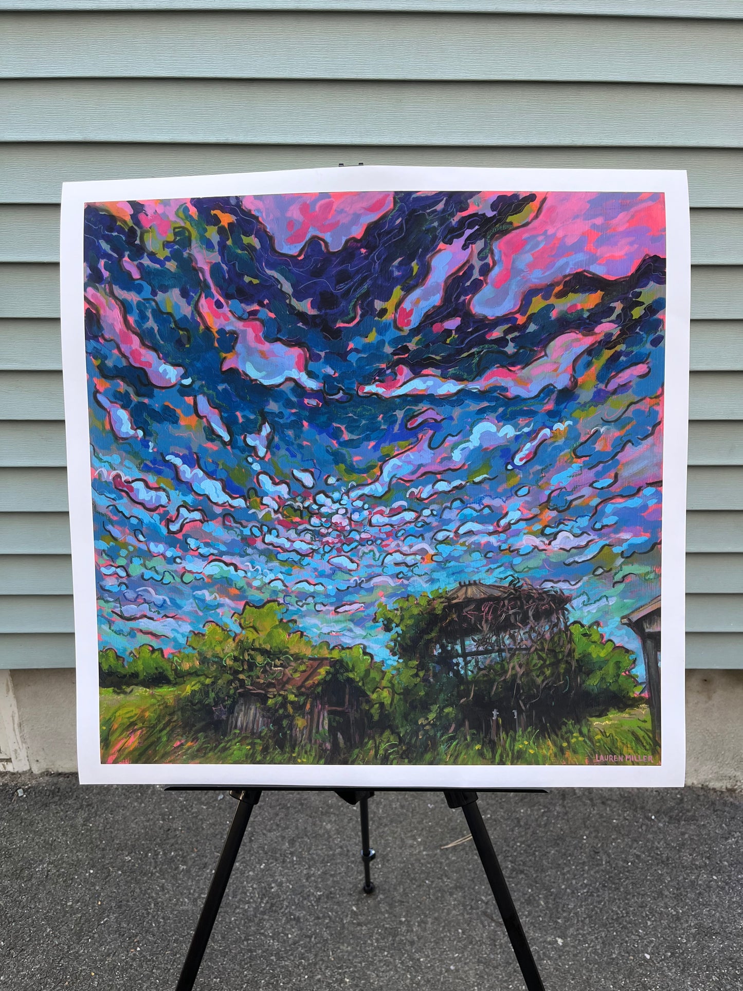 “Dusk at Grandpa's Farm” Paper Print
