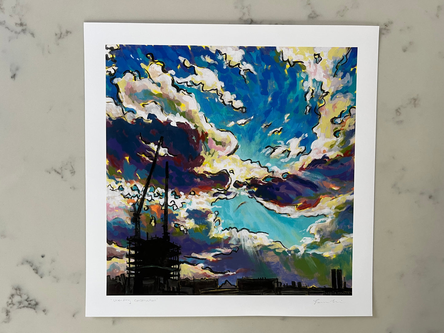 “Unending Construction at Kendall Square” Paper Print
