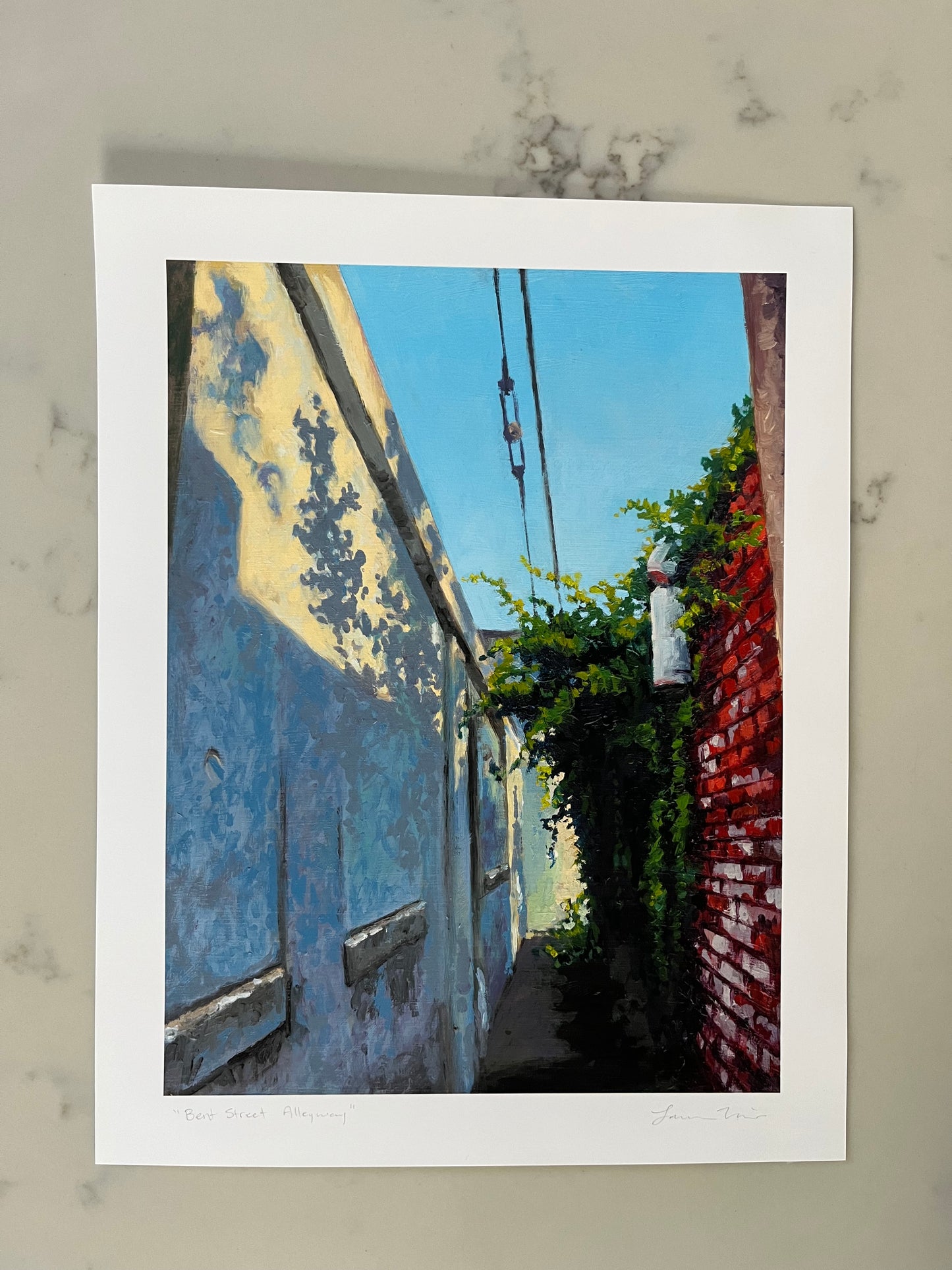 “Bent Street Alleyway” Paper Print