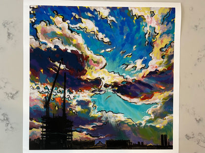 “Unending Construction at Kendall Square” Paper Print