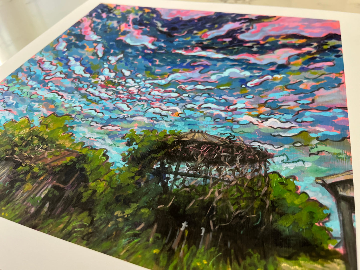 “Dusk at Grandpa's Farm” Paper Print