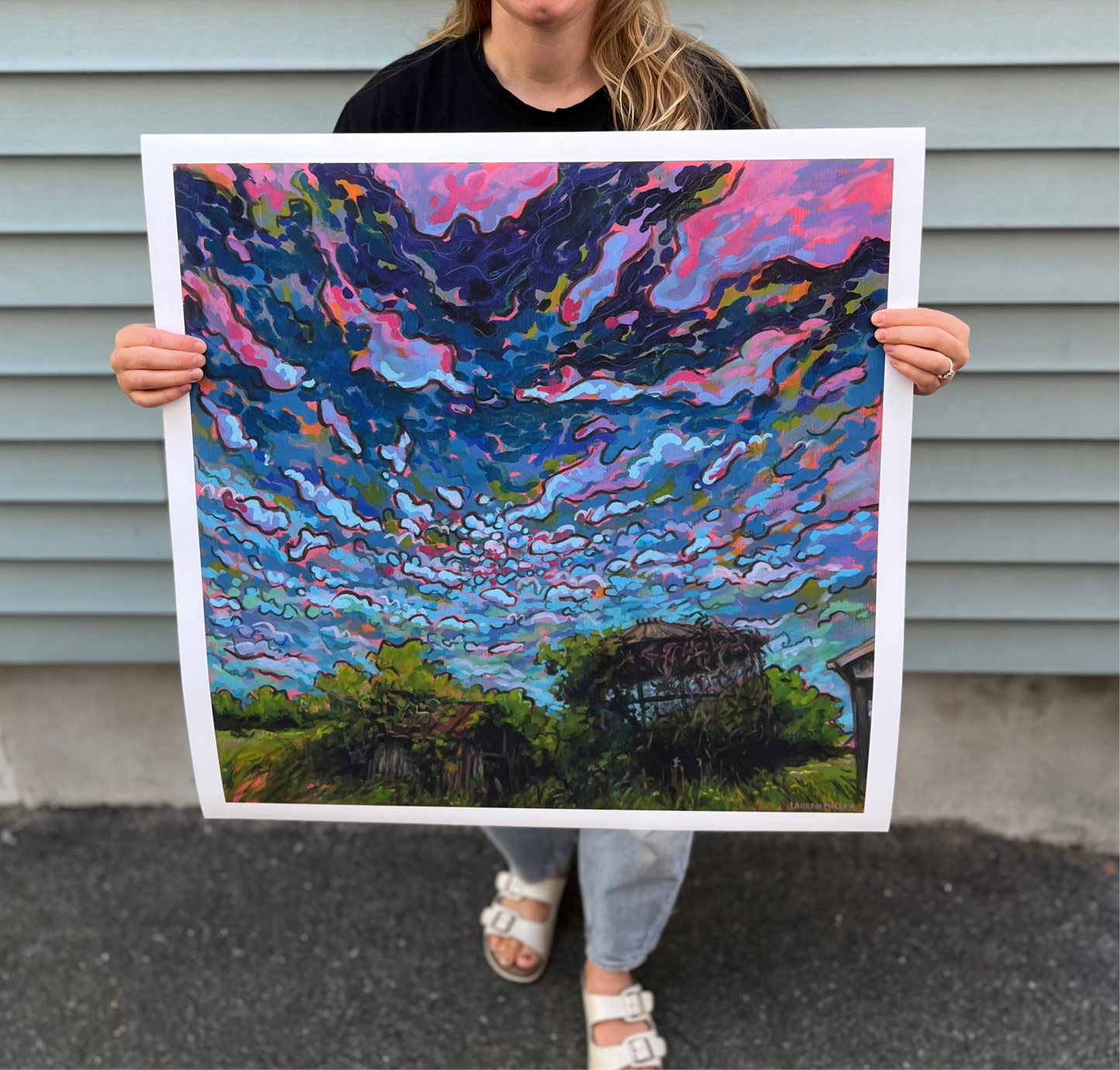 “Dusk at Grandpa's Farm” Paper Print