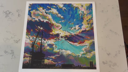 “Unending Construction at Kendall Square” Paper Print